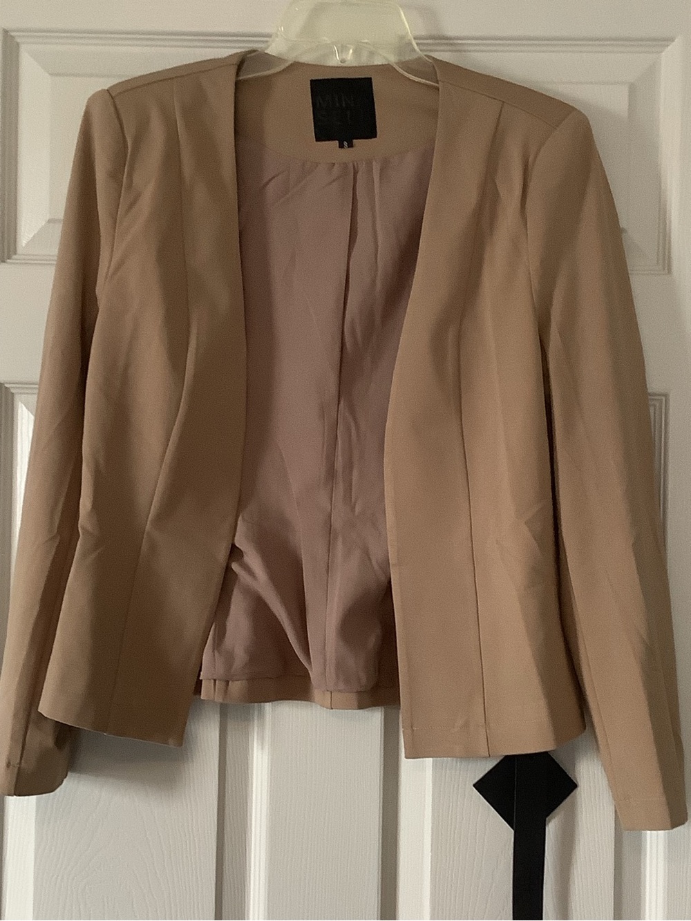 Taupe Open-Front Blazer
